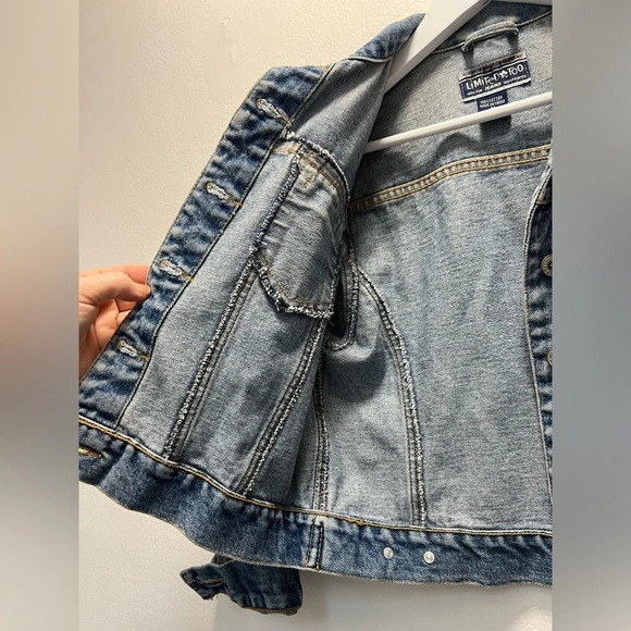 Limited Too Girls Denim Crop Jacket - Picture 4 of 7